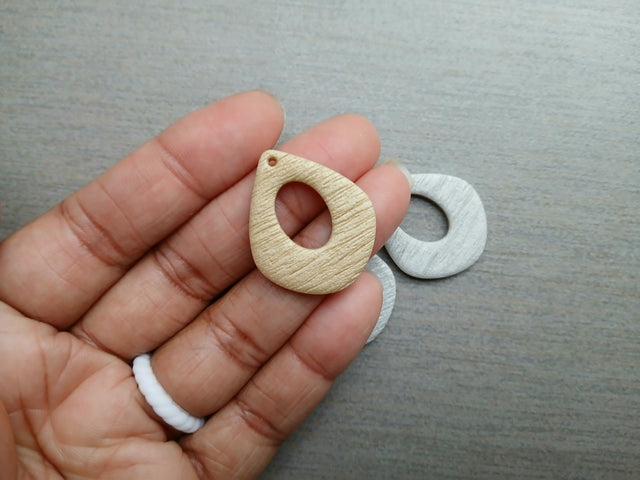 DONUT TEAR DROP Charms (1 Pair)