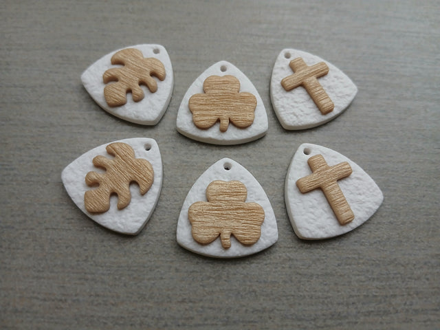 ROUNDED RECTANGLE Charms (1 Pair)